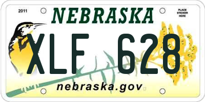NE license plate XLF628