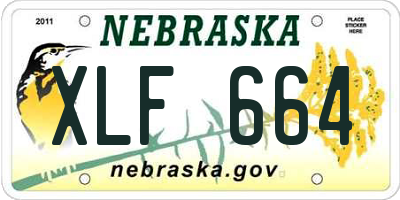 NE license plate XLF664