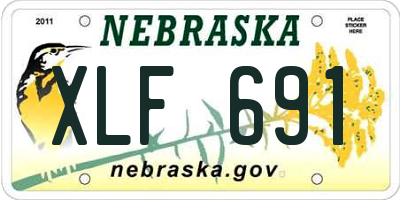 NE license plate XLF691