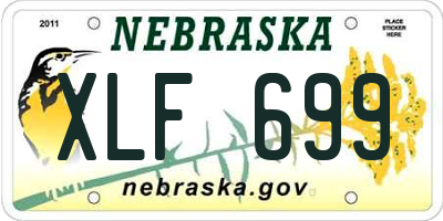 NE license plate XLF699