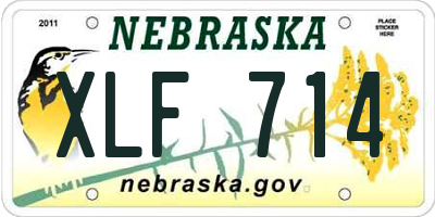 NE license plate XLF714