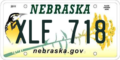 NE license plate XLF718