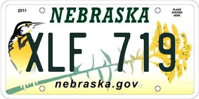 NE license plate XLF719