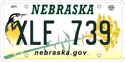 NE license plate XLF739