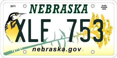 NE license plate XLF753