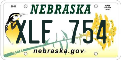 NE license plate XLF754
