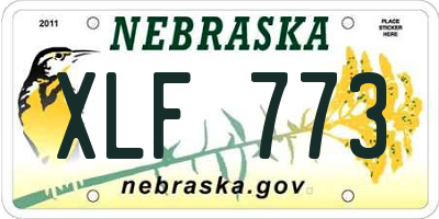 NE license plate XLF773