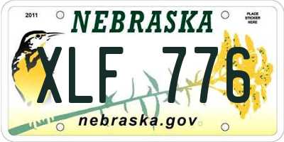 NE license plate XLF776