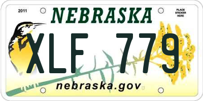 NE license plate XLF779