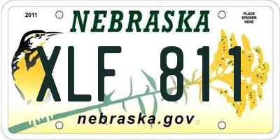 NE license plate XLF811