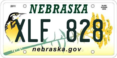 NE license plate XLF828