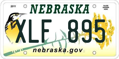 NE license plate XLF895