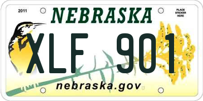 NE license plate XLF901