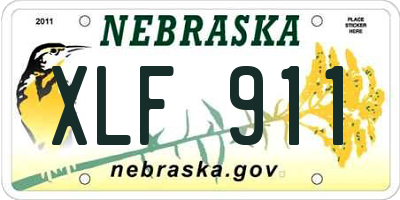 NE license plate XLF911