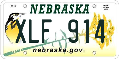 NE license plate XLF914