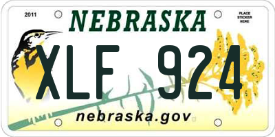 NE license plate XLF924
