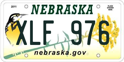 NE license plate XLF976