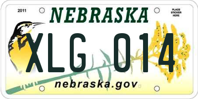 NE license plate XLG014