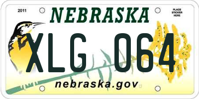 NE license plate XLG064