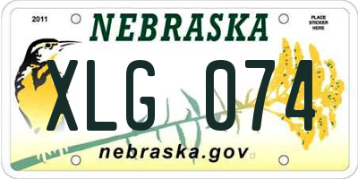 NE license plate XLG074