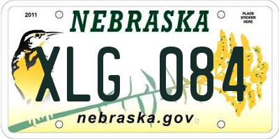 NE license plate XLG084