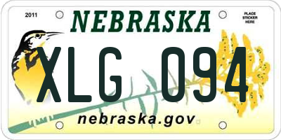 NE license plate XLG094
