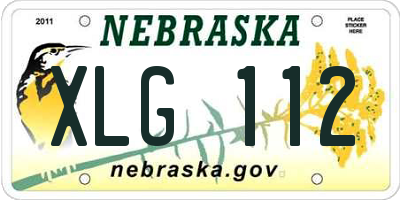 NE license plate XLG112