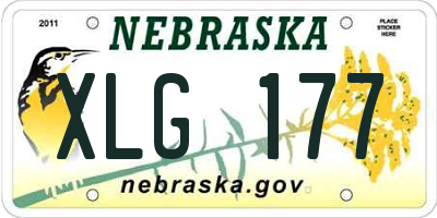NE license plate XLG177