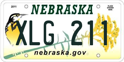 NE license plate XLG211