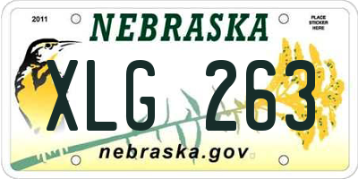 NE license plate XLG263