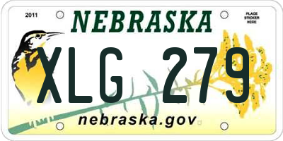 NE license plate XLG279