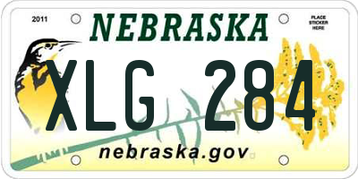NE license plate XLG284