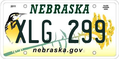 NE license plate XLG299