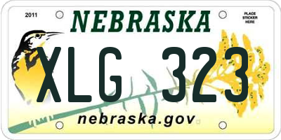 NE license plate XLG323