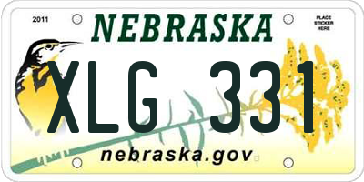 NE license plate XLG331