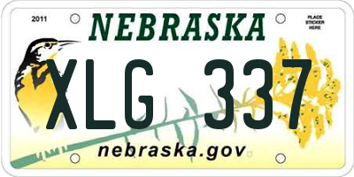 NE license plate XLG337