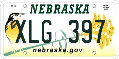 NE license plate XLG397