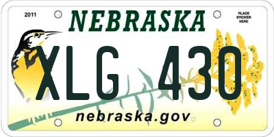NE license plate XLG430