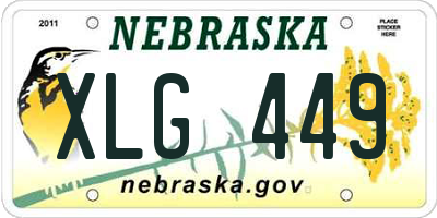 NE license plate XLG449