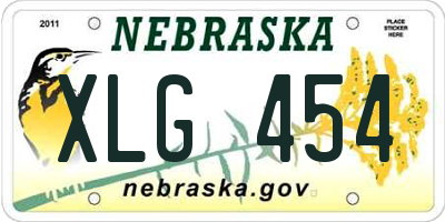 NE license plate XLG454