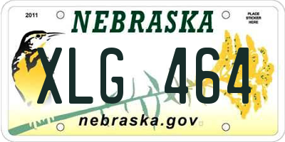 NE license plate XLG464