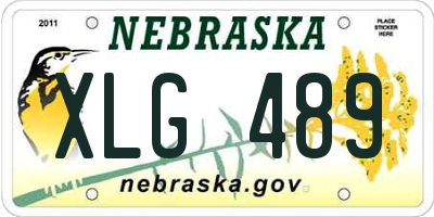 NE license plate XLG489