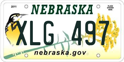 NE license plate XLG497