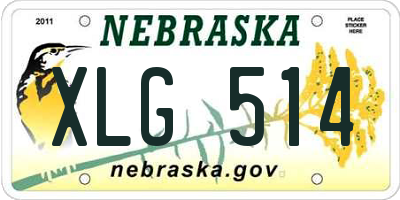 NE license plate XLG514