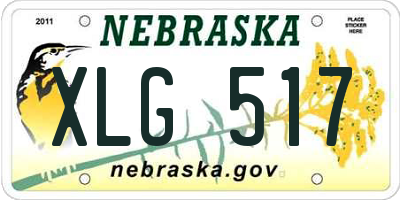 NE license plate XLG517