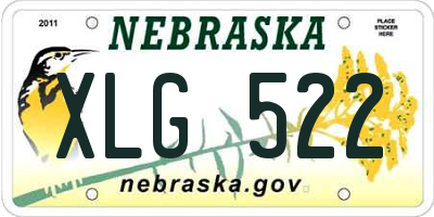 NE license plate XLG522
