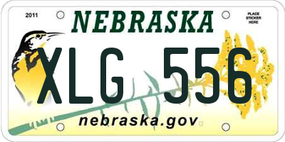 NE license plate XLG556