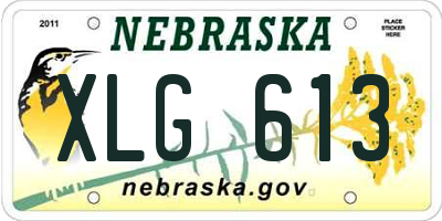 NE license plate XLG613