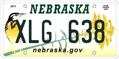 NE license plate XLG638