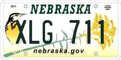 NE license plate XLG711